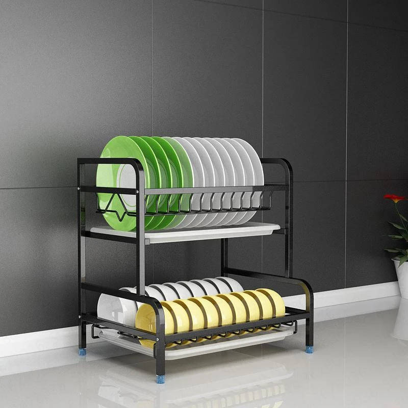  Stainless Steel Kitchen Dish Rack Drain Rack Dry Tableware Dishes Dish Drain Cupboard Storage Box R - 33039660261