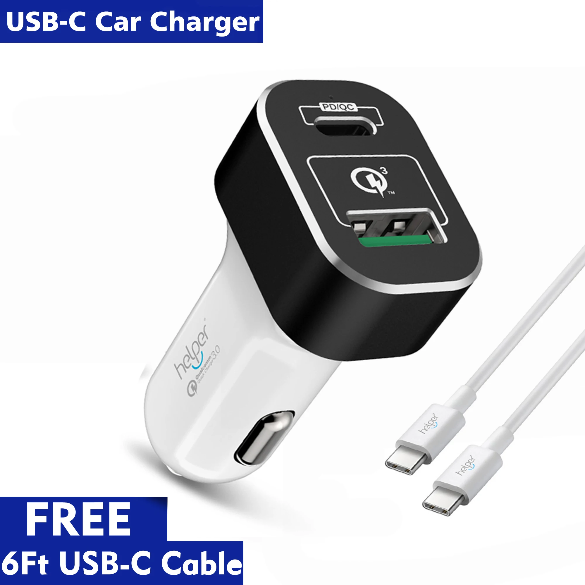 

20V 2.25A 45W Fast Car Charger USB Type-C Quick Charge 3.0 power delivery for XiaoMi Air matebook