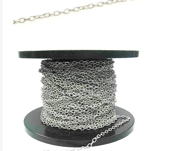 Цепь из серебра 925 пробы 5 метров 1 5x2 мм|silver chain meters|chain metermeter |