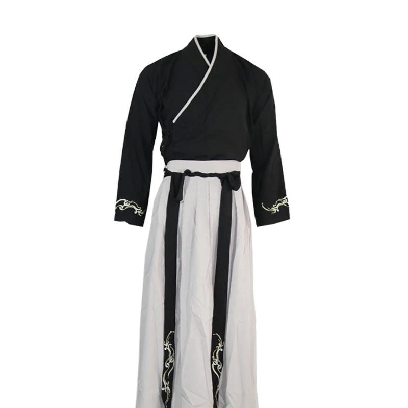 Черное платье Hanfu костюм для китайских танцев традиционная одежда выступлений