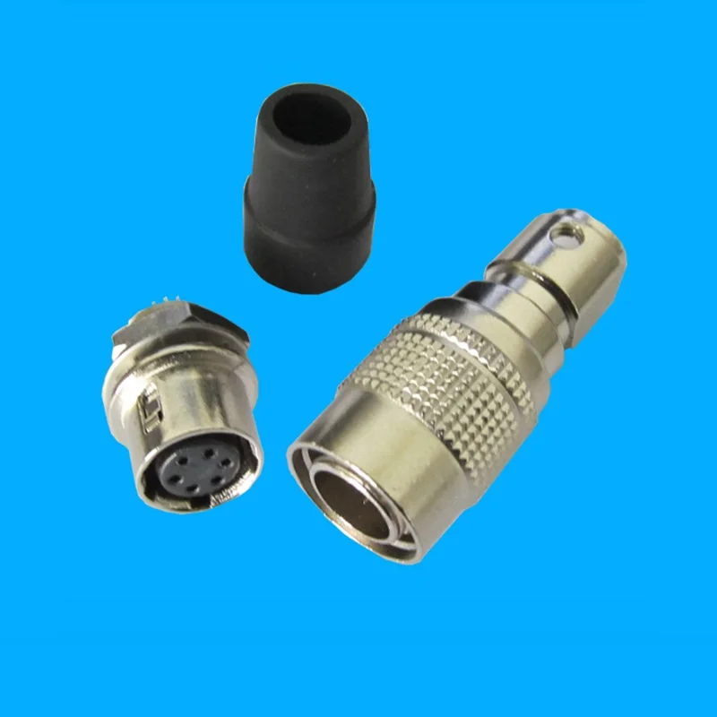 Miniature 6 pins electrical connector, cross Hirose connector HR10A 7P