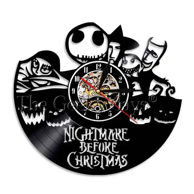 The Nightmare Before Christmas Wall Clock Tim Burton Skellington Jack