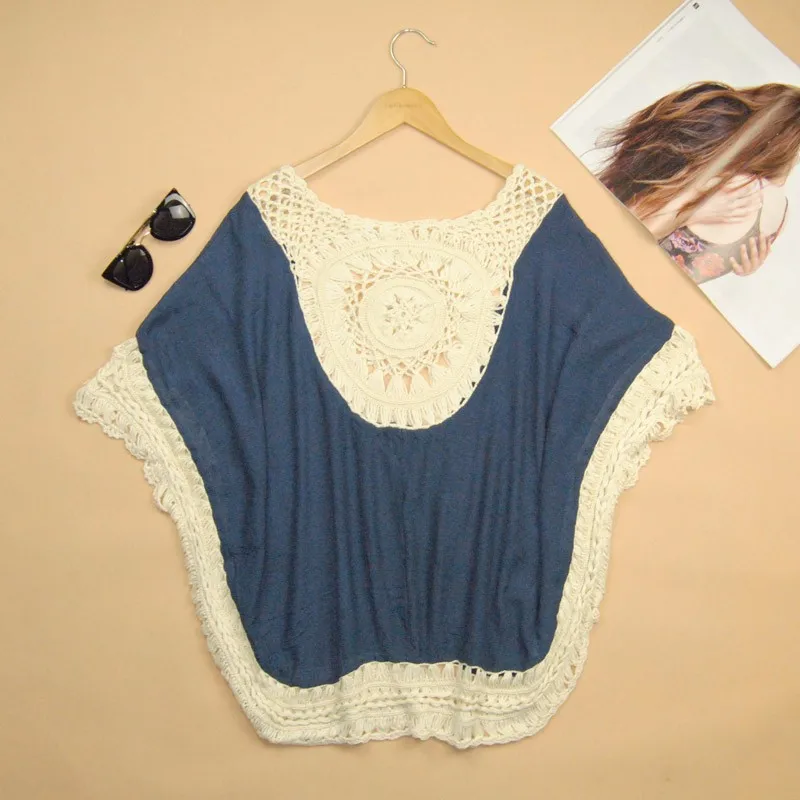 Lace Crochet Knitted Boho Shirt