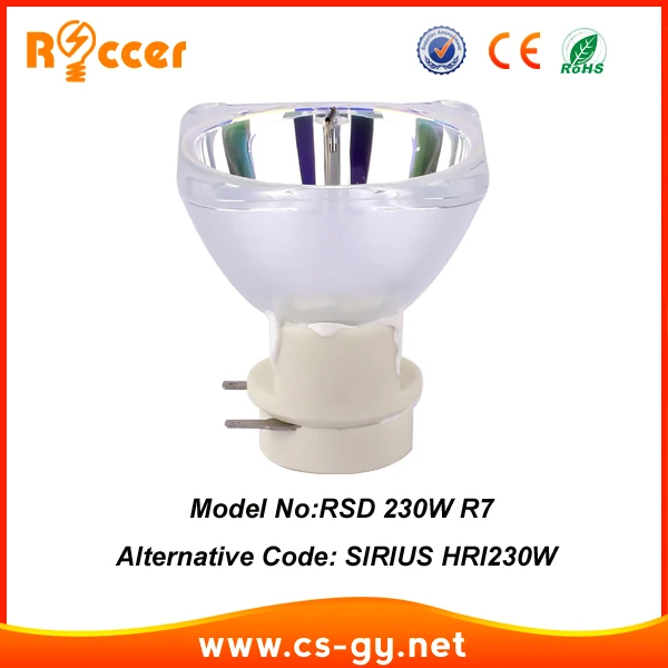 Roccer GENERAL SIRIUS HRI 230W moving beam 230 75% of ORIGINAL 7R 230W LAMP roccer general 15r 300w compatible with sirius hri 300w e21 8 for sharpy beam 300