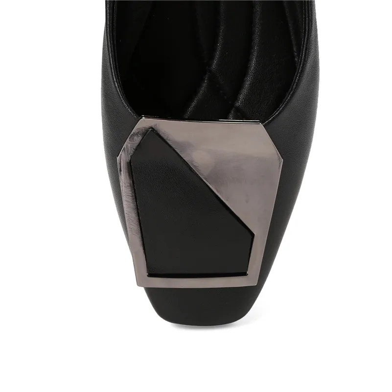 FEDONAS/Новинка года; модная женская обувь из натуральной кожи; Роскошная обувь на высоком тонком каблуке с квадратным носком; женские свадебные туфли-лодочки; большие размеры