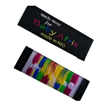 customized hand made with love garment label sew name tags for clothing woven label famous brand logo customized fabric tags customized high density clothing name label clothing label woven label