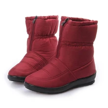 Snow Boots 2016 Winter Brand Warm Non-slip Waterproof Women Boots Mother Shoes Casual Cotton Winter Autumn Boots Female Shoes