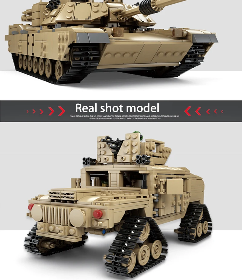 Главная станция Второй мировой войны танк M1A2 строительные блоки модель игрушки 2 вида орфографии классический танк детские игрушки