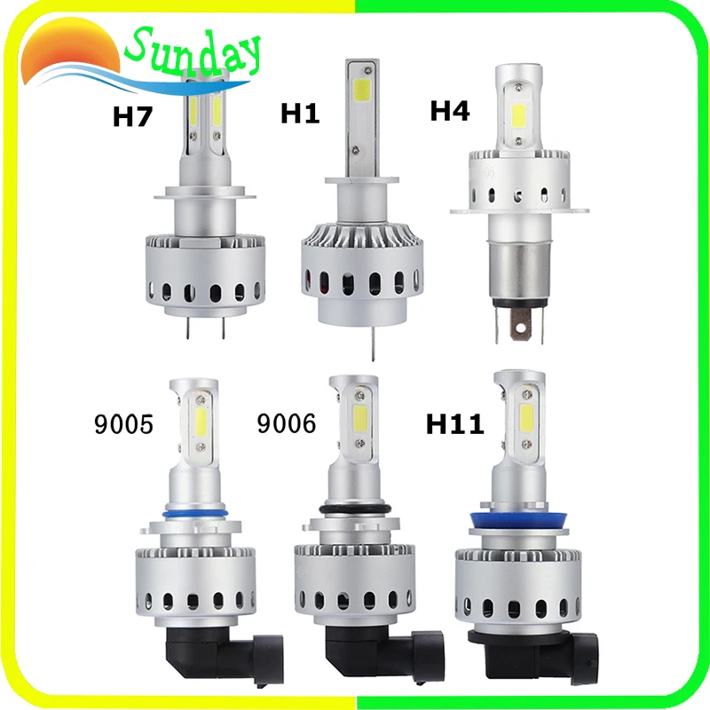 

7P LED H1 H4 H7 H8 H9 H11 9005 9006 Car Headlamp Auto LED Lamp Car Headlights 12V 90W 12000LM/set 6000K Fog Lamp 2PCS/Lot