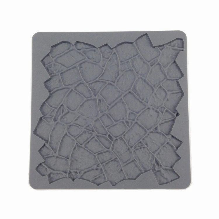 

New Arrival Embosser 1 PC Rubble Stone Wall Shape Silicone Mat Fondant Mould Cake Decorating Tools Bakeware Mold H366