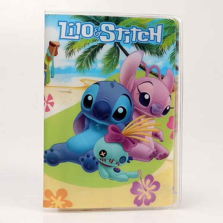 Lilo Stitch cartoon set permit passport cover multifunction card set