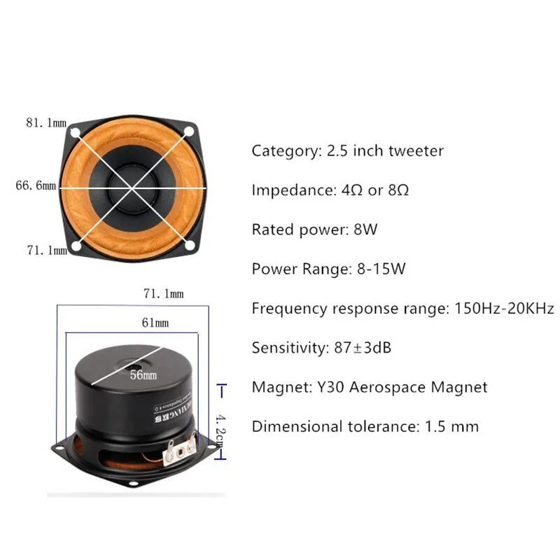 Динамик Hifi fever 2 шт./лот 5 дюйма полный диапазон частот динамик для телевизора Wi Fi