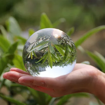 

80mm 90mm 100mm Huge Clear Asian Quartz Crystal Ball Sphere Fengshui Glass Ball Crafts Home Decoration Wedding Party Souvenir