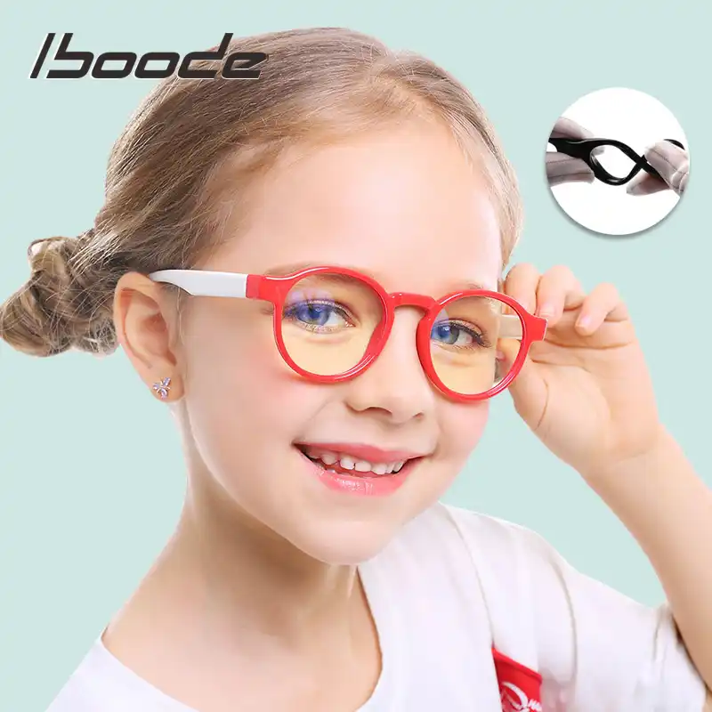captura pegamento Prefacio Iboode, gafas Anti azul claro para niños, monturas de gafas de ...