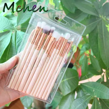 

100 sets Pro Wooden-Handle Makeup Brushes Set kits Mini Cosmetic Eyebrow Eyeshadow Eye liner Lip Powder Make up Blusher Tools