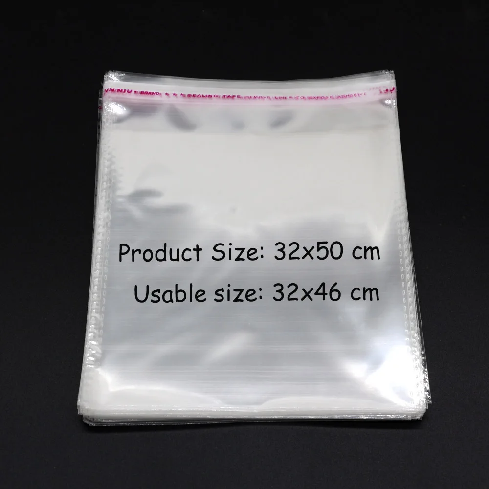 

New lot Resealable Poly Bags Transparent Opp Bag Plastic Bags Self Adhesive Seal 32x50cm/20pcs