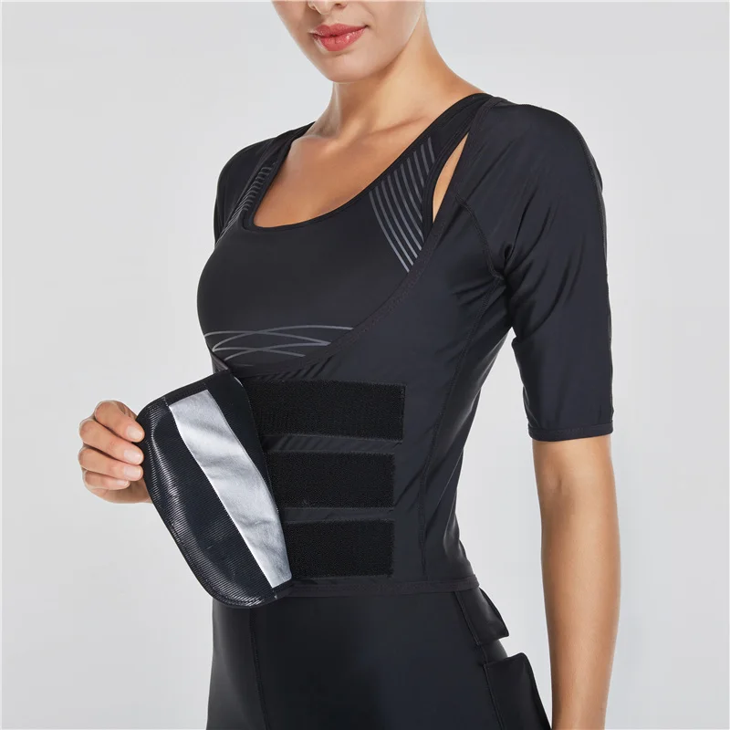 Women Hot Shapers Sauna Sweat Running Shirt (18)