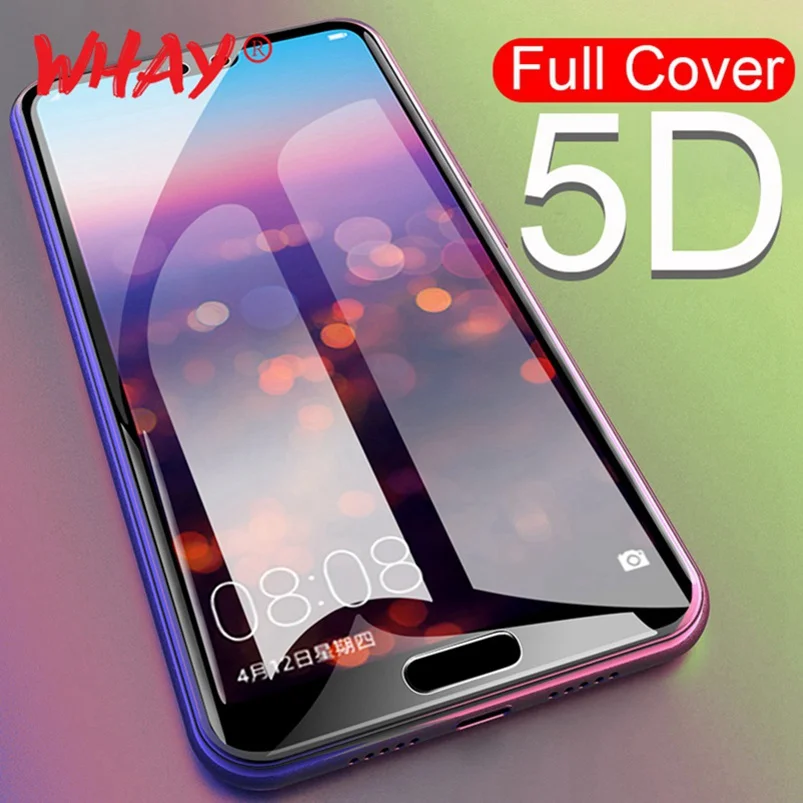 WhaY 5D закаленное Стекло для iPhone 8 крышка Экран протектор Роскошные 9 H изогнутый