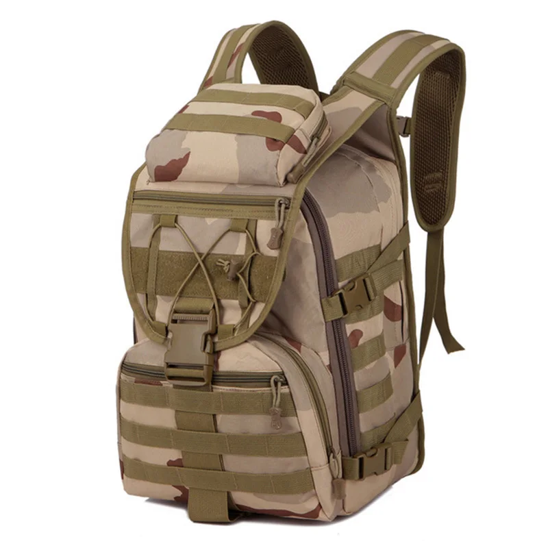 35Л Военный Рюкзак, Сумка для кемпинга, тактический рюкзак, мужской большой походный армейский рюкзак для путешествий, уличные спортивные сумки, сумка XA7WA - Цвет: three sand