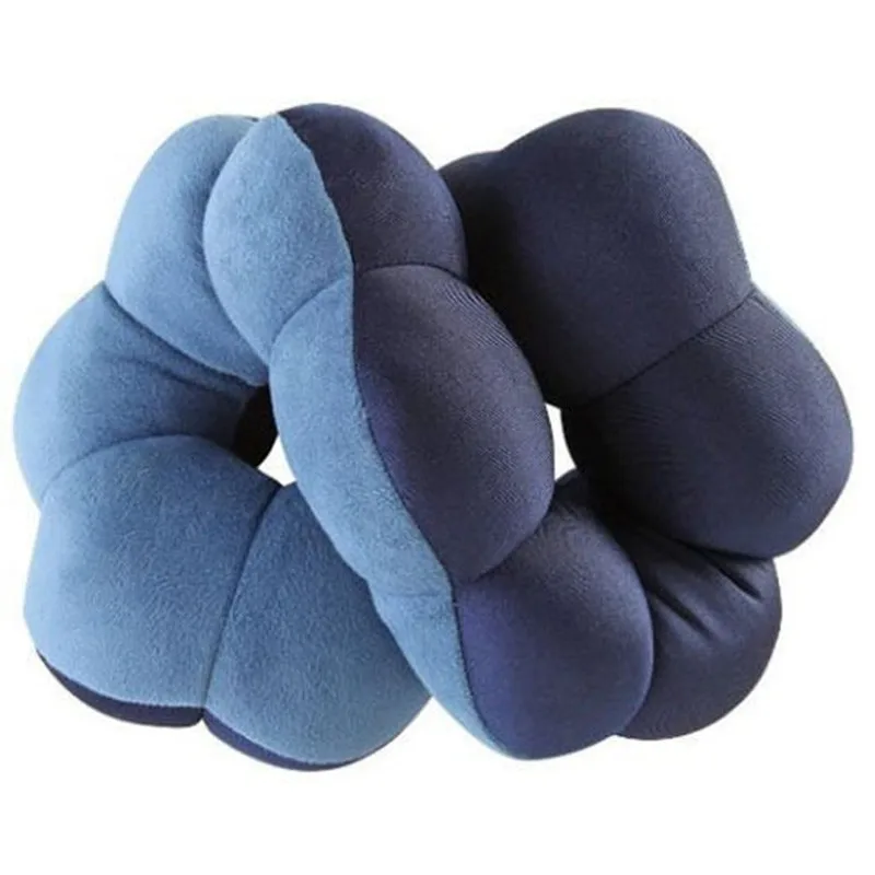 Синяя комфортная подушка, подушка для путешествий, поворотная подушка для шеи и спины, подушка для поддержки KT0115