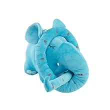 Прекрасный плюшевый слон с длинным хоботом около 150 см подарок на день рождения цвет синий