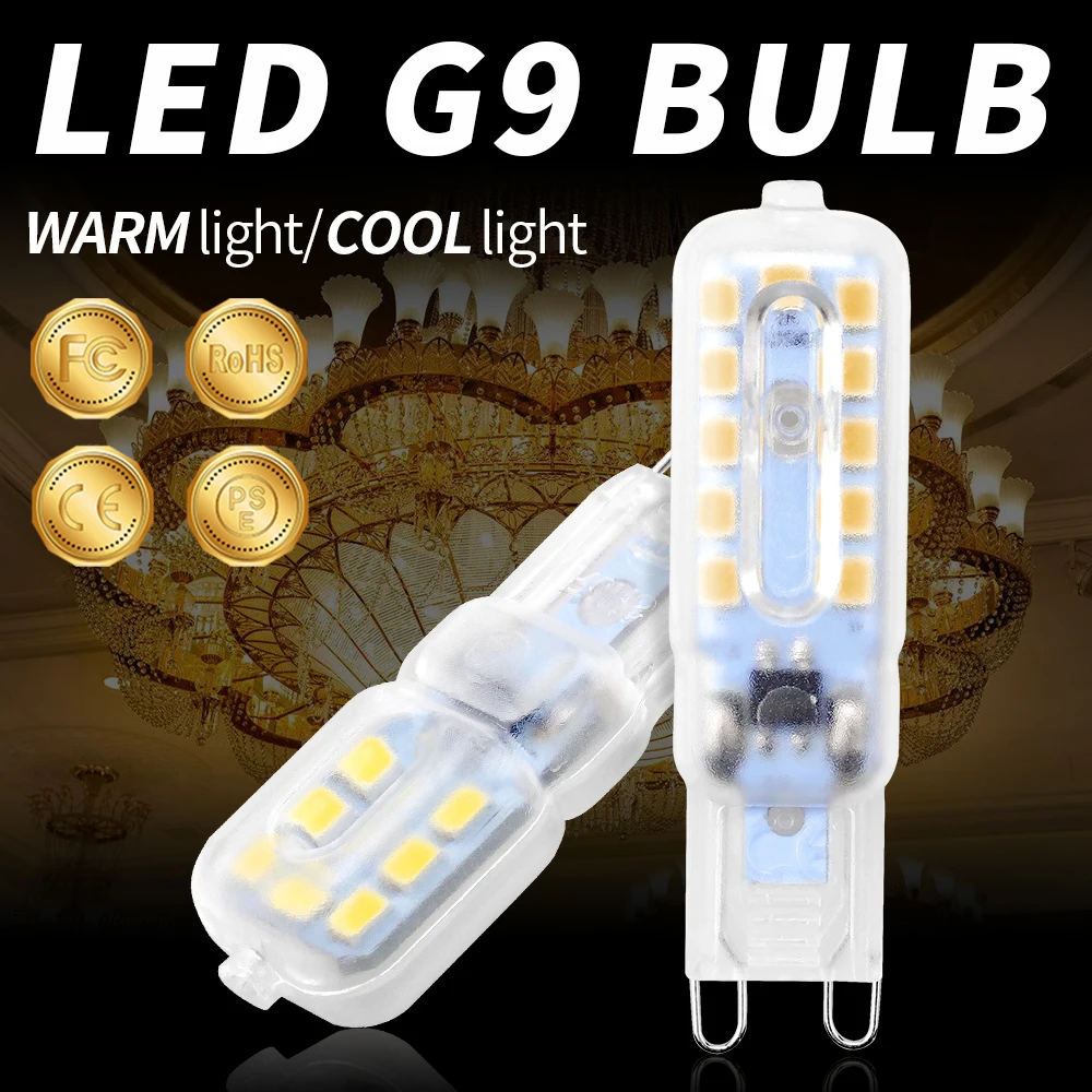 

Mini G9 Led Bulb 5W Corn Light Led 3W Bombillas Led g9 Lamp 220V Spotlight For Crystal Chandelier Replace Halogen Lamp 2835 SMD