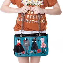 33x24CM Italian 2016 Summer New Autumn And Winter Fashion Stitching Panelled Colors Creative Theme Shoulder Messenger F A2627~3