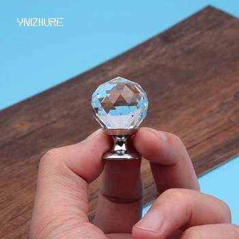 

10pcs 25mm Modern Minimalist Style Wardrobe Drawer Cupboard Wine Cabinet Hand Grip K9 Crystal Ball Shake Handshandle Handle Knob