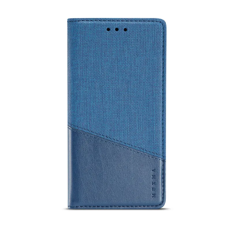 Кожаный чехол-кошелек для телефона samsung Galaxy S9 S10 Plus с магнитной откидной крышкой для визитной карточки для samsung Galaxy A7 A8 A9 Coque - Color: Blue