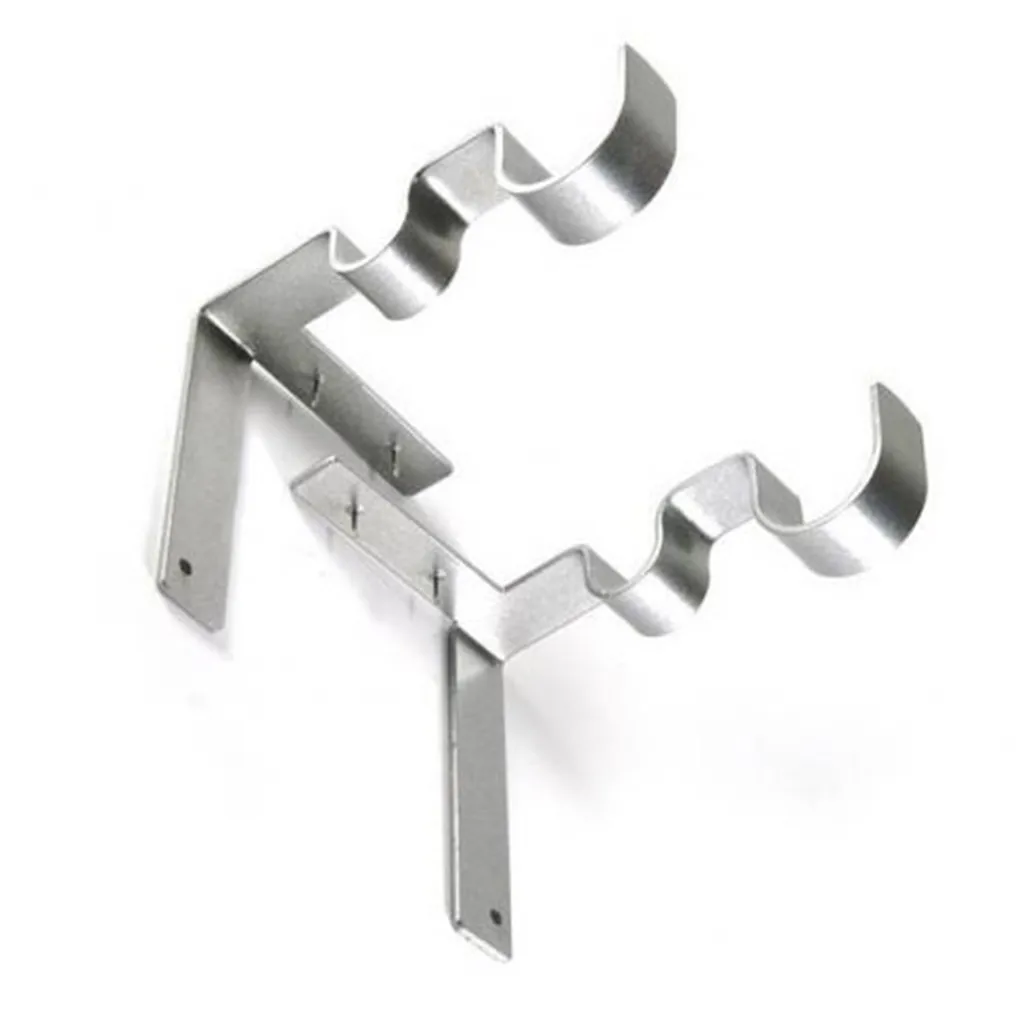 

1 Pair Window Frame Accessories Support Hang Curtain Bracket Stainless Steel Rod Double Rod Holders Extensible Center Decoration