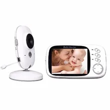 3.2 inch baba electronics baby monitor IR Night vision Temperature monitor 8Lullabies 2 way talk Pan/Tilt detector fetal doppler