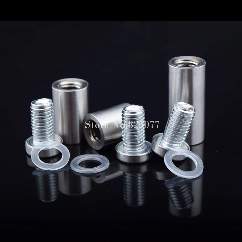 

200PCS 25x40mm Stainless Steel Glass Fasteners Acrylic Advertisement Hollow Standoffs Pin Nails Billboard Fasteners Screw KF741