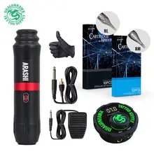 Регулируемый Перманентный макияж мотор роторная ручка тату машина татуировки набор портативный мини источник питания