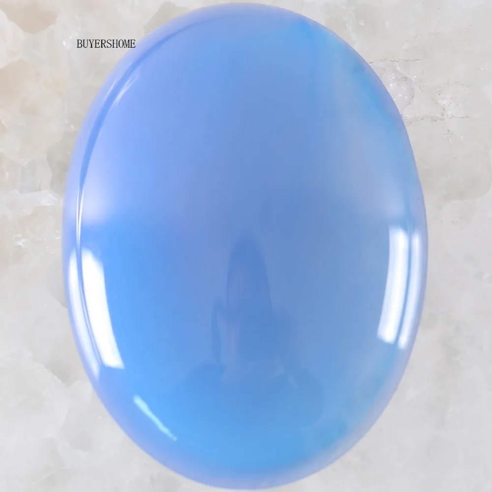 

Natural Stone Beads Blue Onyx Cabochon CAB 30x40mm Semi-precious Stones Fit Handmade Jewelry Women Men 1PC K1706