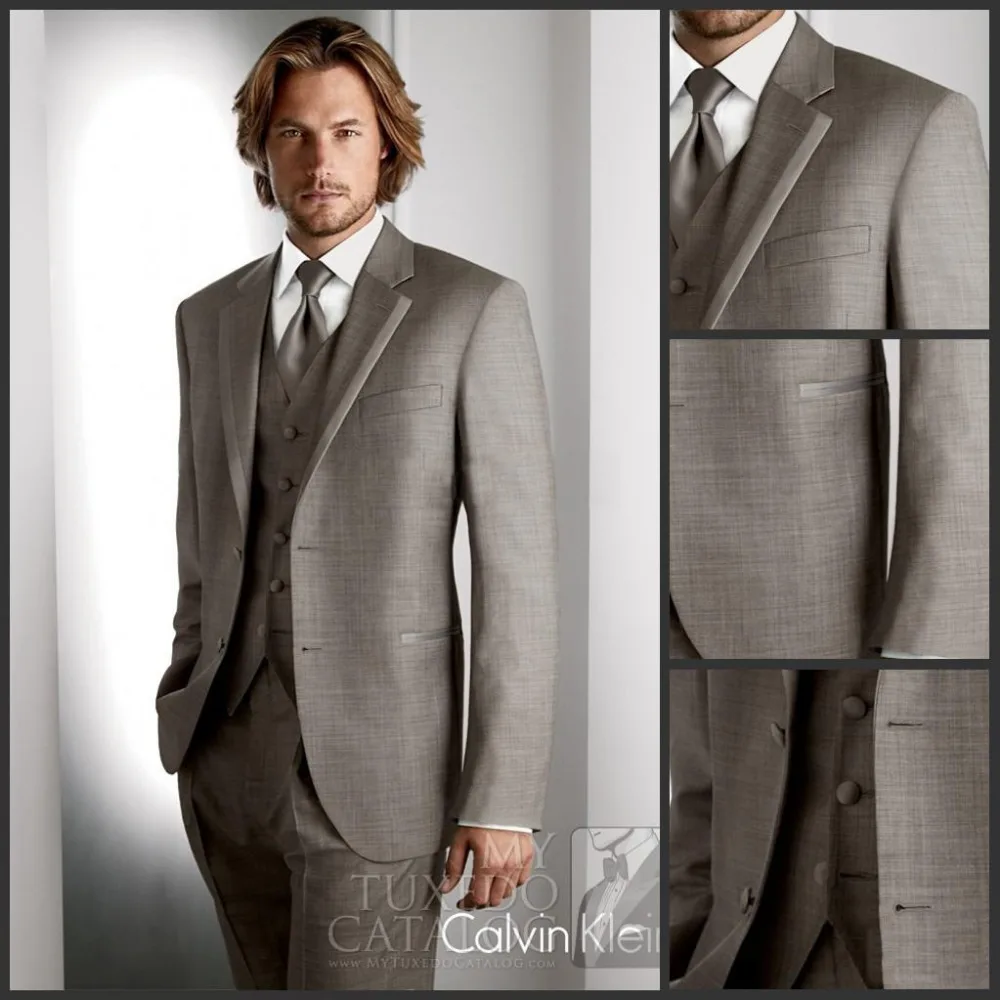 Bargain Chance for  New Style 4 Pics 2015 Fashion Men Business Suits Men's Wedding Suits Groom Dress Mens Tuxedos Men S