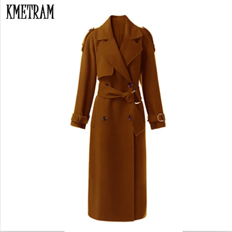 Double Laine Turn D'hiver caramel army Cachemire Manteau Side De Camel Green Pardessus Kmetram Dark Femmes Hh382 Et Col Femme down 100 Automne Mode zOxRBWC4nc