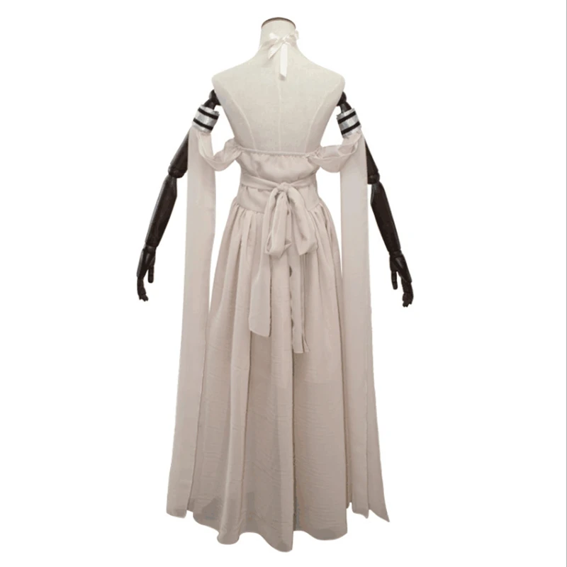 Popular movie Game of Thrones Daenerys Targaryen Rice white Dress Long Hair Wig Suit Cosplay Costumes Halloween Party Clothes