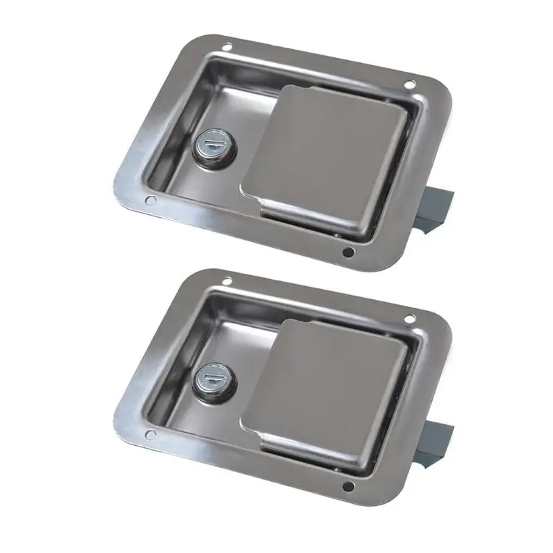 Stainless Steel Paddle Latch with Keys for Caravan Trailer Truck Tool