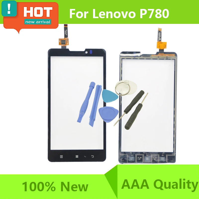 Черный для Lenovo P780 Сенсорный экран Дисплей планшета Панель Запчасти Авто Передняя