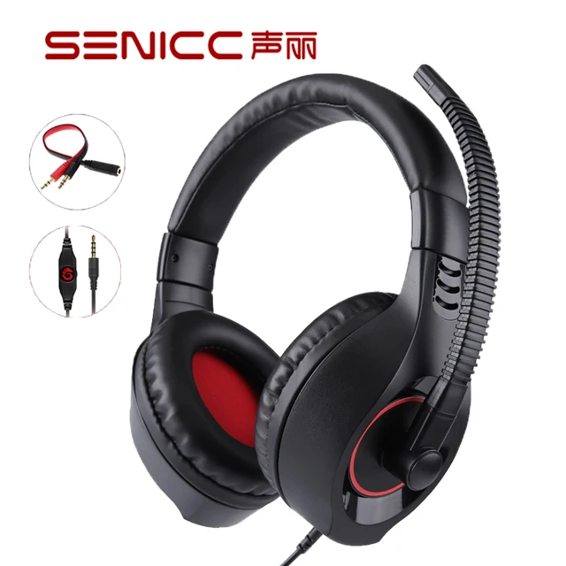 SENICC A2 Gaming Headset Stereo Surround Sound Headband Noise Cancelling Headphone with Mic For Phone PC Laptop PS4 Headphones SENICC A2 Gaming Headset Stereo Surround Sound Headband Noise Cancelling Headphone with Mic For Phone PC Laptop PS4 Headphones