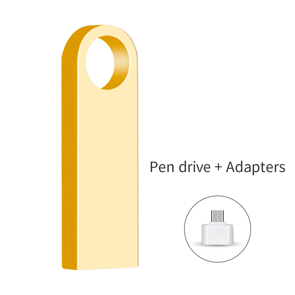 Usb флеш-накопитель 128 ГБ, usb флешка, высокая скорость, мини 2,0, металл, 64 ГБ, 32 ГБ, 16 ГБ, 8 ГБ, 4 Гб, флеш-память, usb флеш-накопитель, флешка - Цвет: Gold-e9