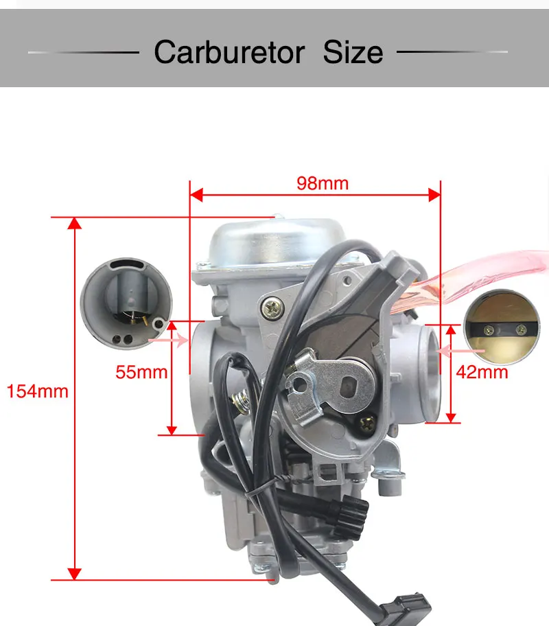 ZS MOTOS 35 мм CVK Карбюратор ПОДХОДИТ ДЛЯ Arctic Cat 2001-2002 Carb для Keihin Cvk34 Cvk35 0470-449