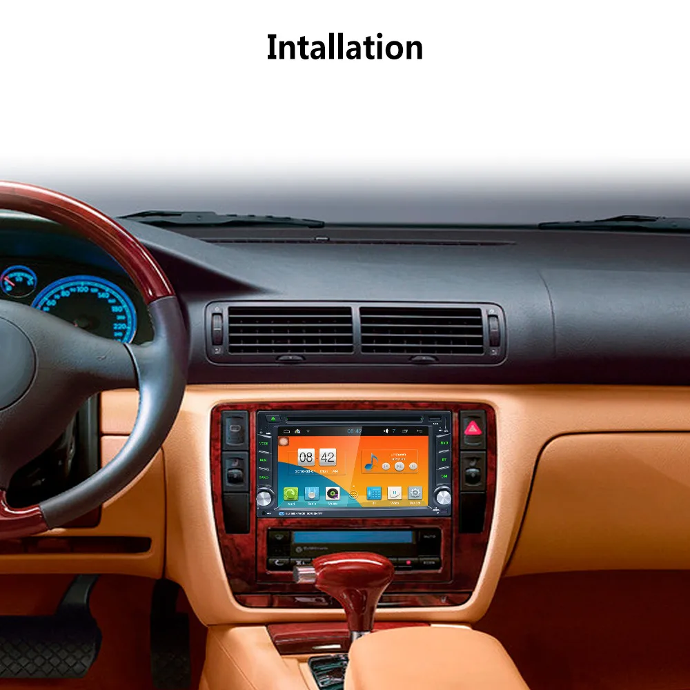 Cheap Android Wifi GPS Nav Car In Dash USB/SD/AUX/MP3/CD DVD Player 6.2" Double DIN FM 18