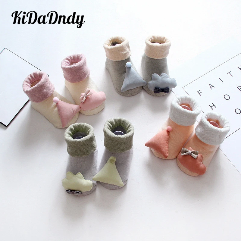 

Baby Girls Socks Cotton autumn and winter dolls anti-skid dispensing baby trousers toddler hugs thickening newborn socks GXJ065