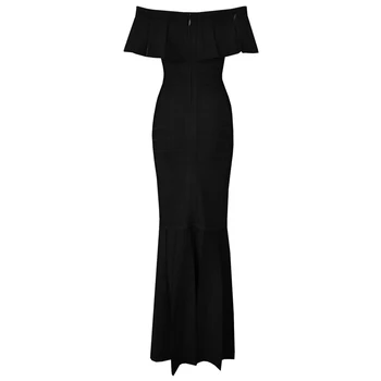 

Top Quality Sexy Off Shoulder Mermaid Maxi Long Bandage Dress 2019 Knitted Elastic Party Dress