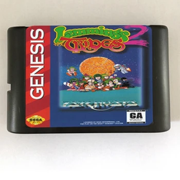 

Lemmings 2 The Tribes Game Cartridge Newest 16 bit Game Card For Sega Mega Drive / Genesis System