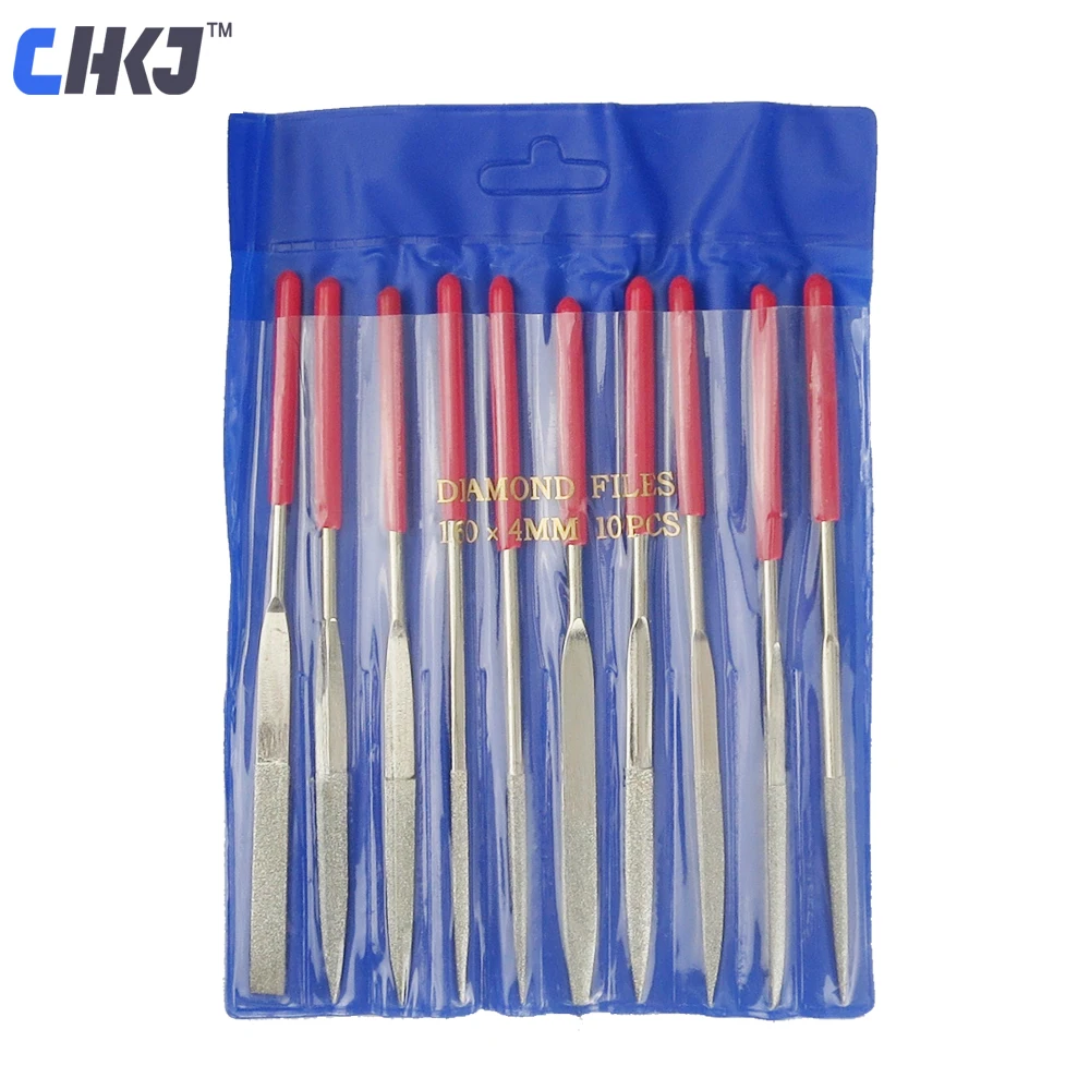 

CHKJ 10pcs/lot 160mm Diamond Mini Needle File Set Handy Tools for Ceramic Glass Gem Stone Hobbies and Crafts Locksmith Supplies
