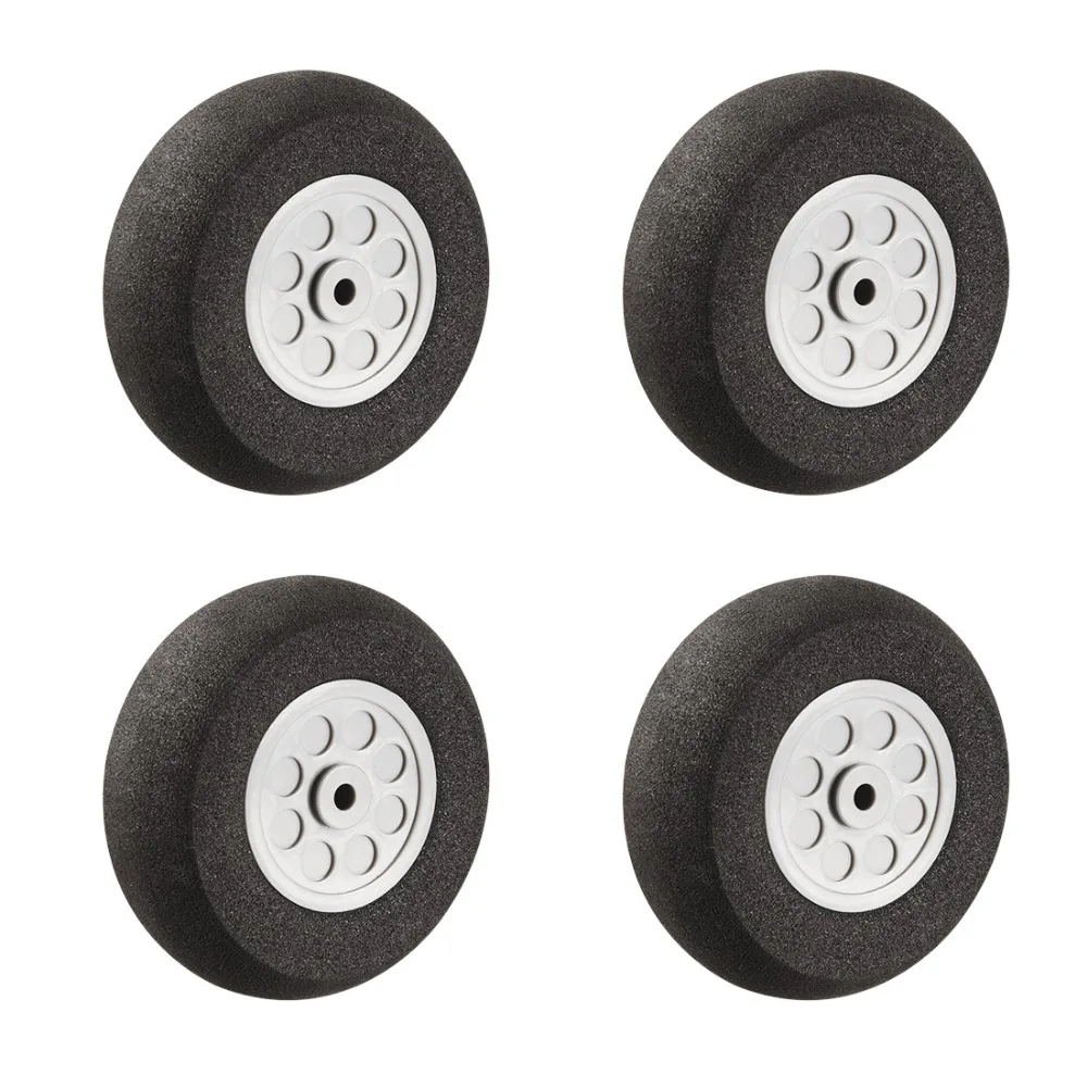 UXCELL 4pcs/lot Gray Black Plastic Foam Toy Car Wheel for RC Remote Control Airplane DIY Assemble Toys 2.1x40 x11mm 3.1x65x24mm