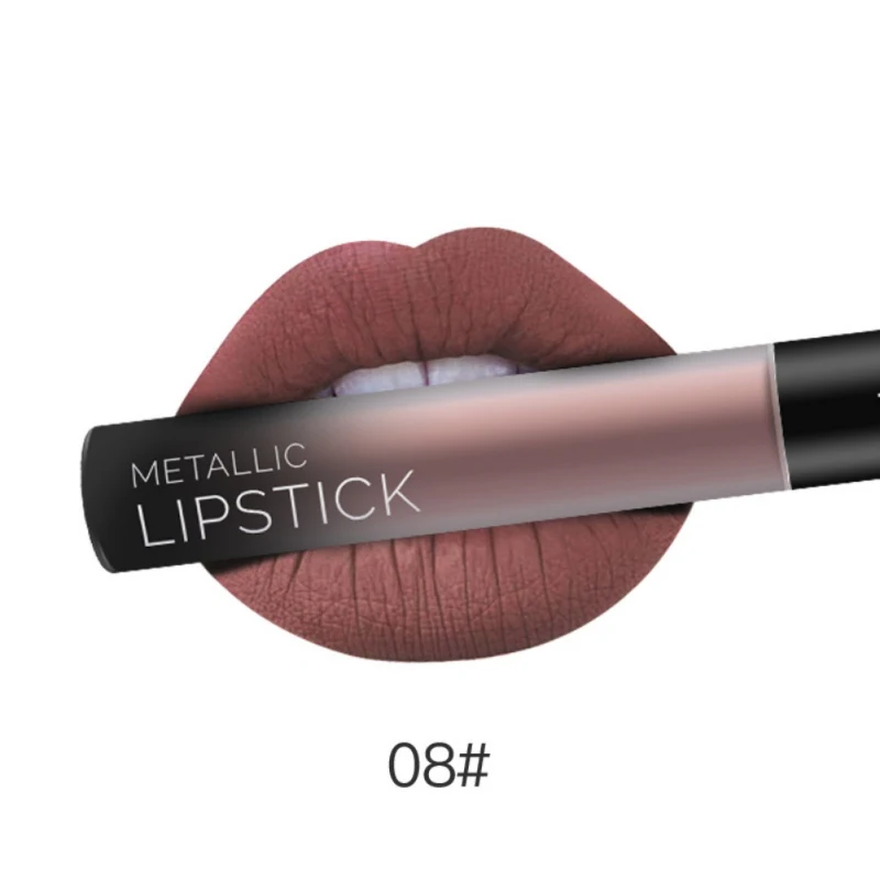 Pudaier Красота Губы Макияж Водонепроницаемый блеск для губ матовая Lip Stick косметический Долгое пигмент жидкая губная помада