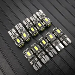 10 шт T10 светодио дный W5W T10 6smd canbus 5630 светодио дный Canbus без Ошибка Авто светодио дный лампы Индикатор стояночные белый красный желтый